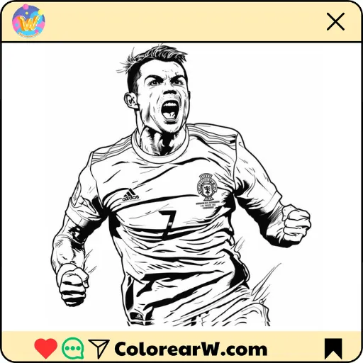 Cristiano Ronaldo para colorear thumbnail