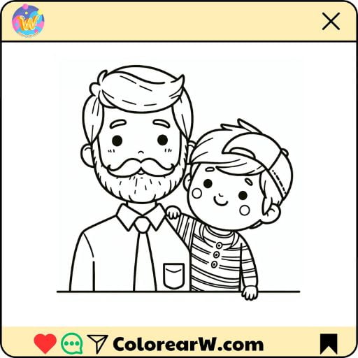 Dia del padre 1 Dia del padre para colorear thumbnail