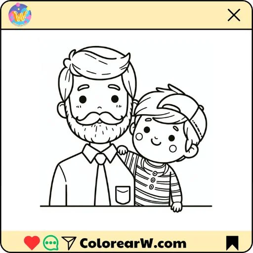 Miniaturansicht der Ausmalbilder zum Vatertag