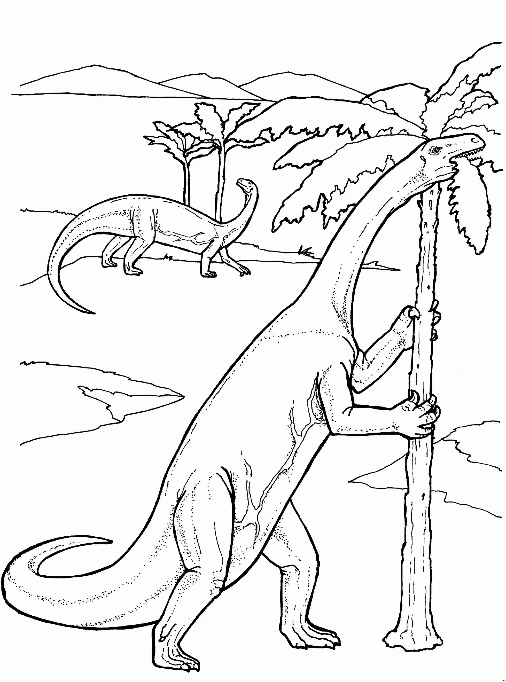 Dinosaurios 36 páginas para colorear gratis Dinosaurios para niños 1