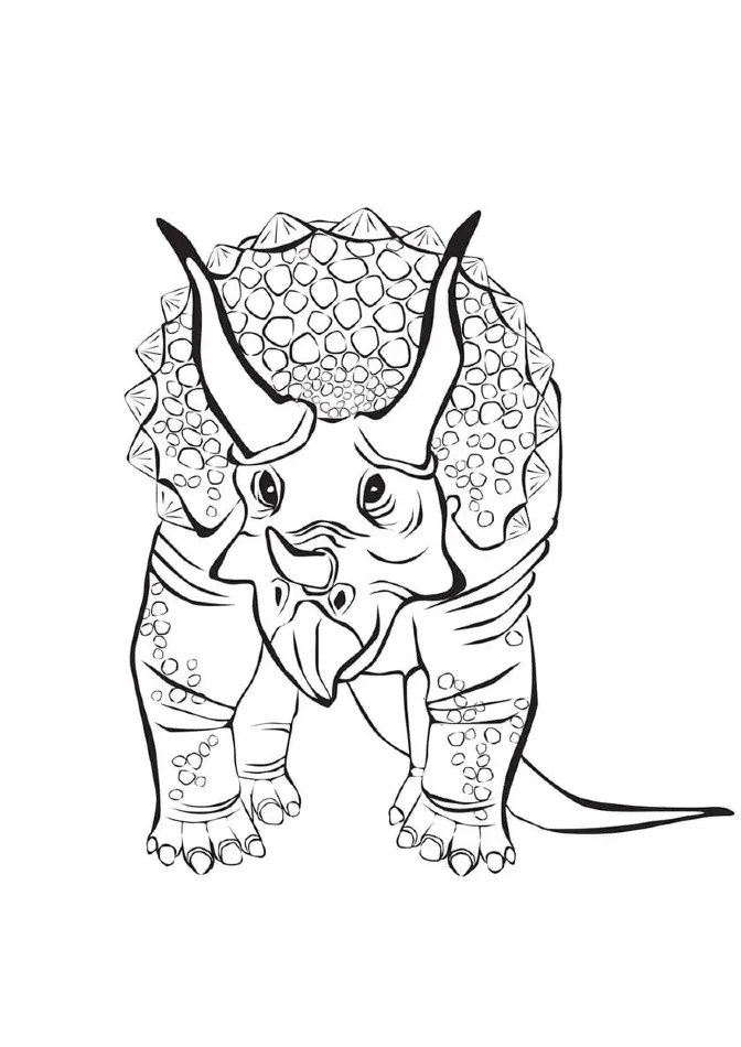 Dinosaurios 42 páginas para colorear de preescolar Dinosaurios 1