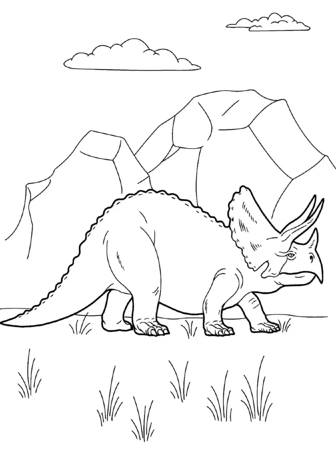 Dinosaurios 44 páginas para colorear Dinosaurios