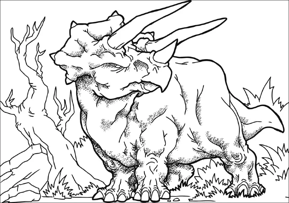 Dinosaurios 45 páginas para colorear imprimibles Dinosaurios para adultos