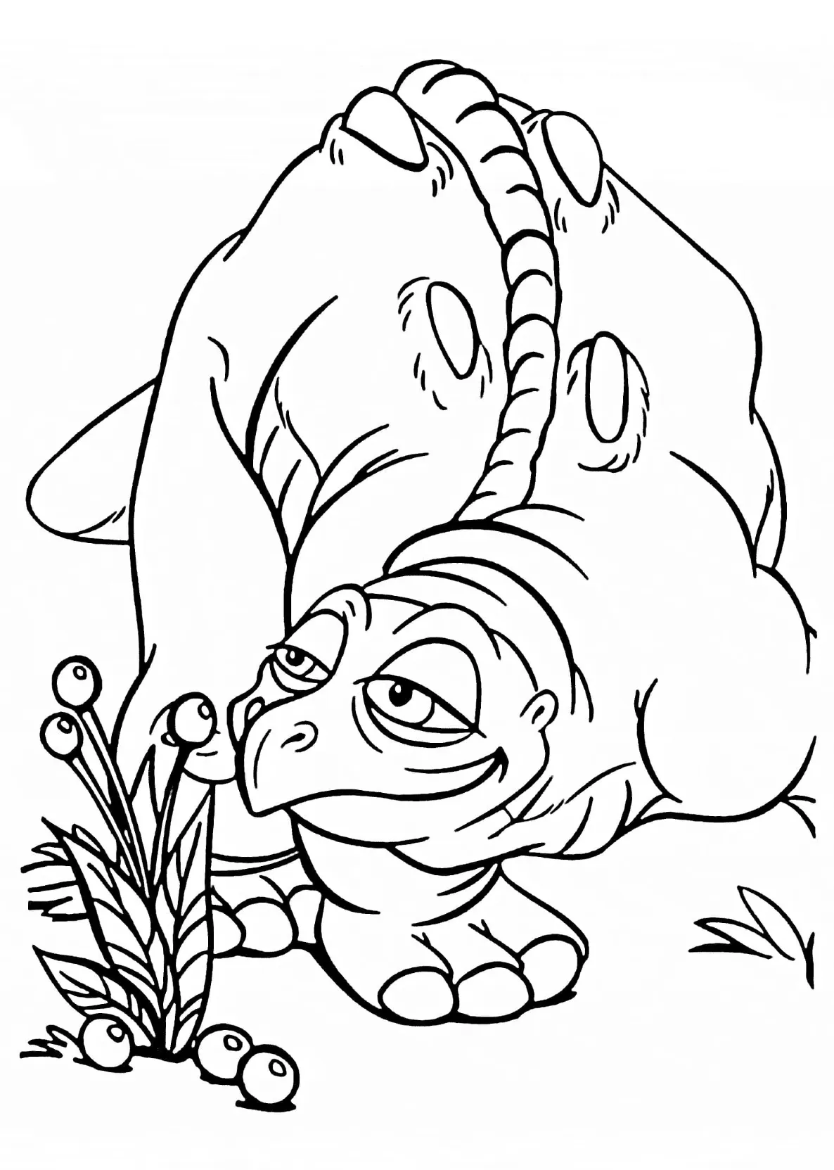 Dinosaurios 24 felices páginas para colorear Dinosaurios