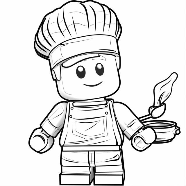 Roblox 10 lindas páginas para colorear El Chef Maestro