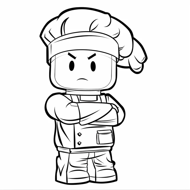 Roblox 9 El Chef Maestro para colorear