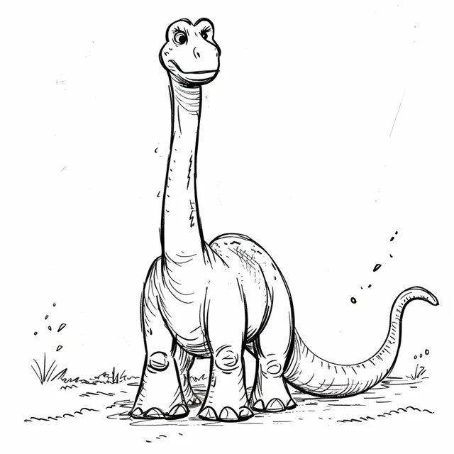 Dinosaurios 15 El Cuello Largo Braquiosaurio para colorear