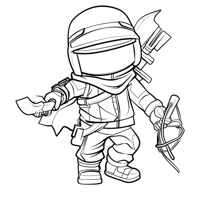 Roblox 5 páginas para colorear de preescolar El Explorador Intrépido