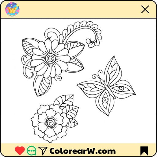 Flor 1 Flor para colorear thumbnail