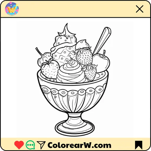 Helado para colorear thumbnail