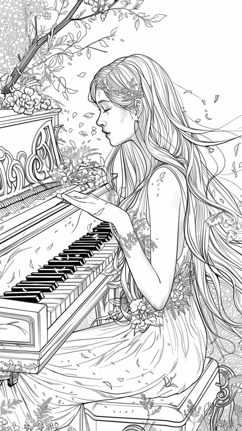 Instrumentos Musicales 7 páginas para colorear gratis Instrumentos Musicales para Colorear