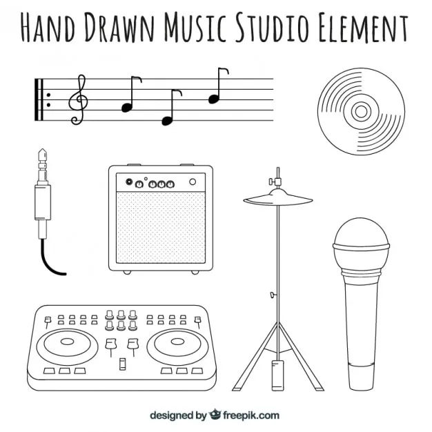 Instrumentos Musicales 221 Instrumentos Musicales para colorear páginas para colorear para imprimir 2