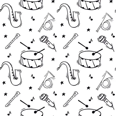 Instrumentos Musicales 133 Instrumentos Musicales para colorear páginas para colorear imprimibles 4