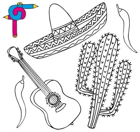 Instrumentos Musicales 128 páginas para colorear imprimibles Instrumentos Musicales para colorear para adultos 4