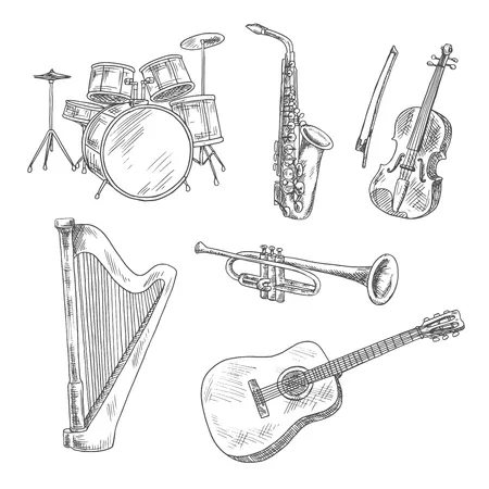 Instrumentos Musicales 124 dibujos para colorear grinch Instrumentos Musicales para colorear 6