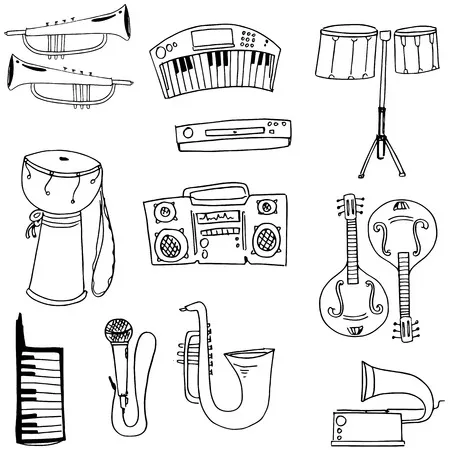 Instrumentos Musicales 120 dibujos para colorear grinch Instrumentos Musicales para colorear 5