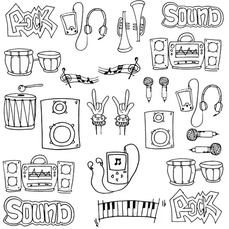 Instrumentos Musicales 118 Instrumentos Musicales para colorear páginas para colorear para adultos pdf 1