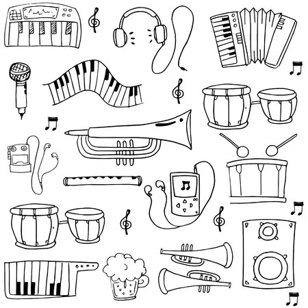 Instrumentos Musicales 117 páginas para colorear gratis Instrumentos Musicales para colorear 4