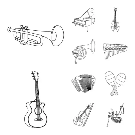 Instrumentos Musicales 112 páginas para colorear lindas y fáciles de Instrumentos Musicales para colorear 1