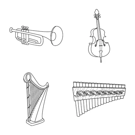 Instrumentos Musicales 110 dibujos para colorear Instrumentos Musicales para colorear 1