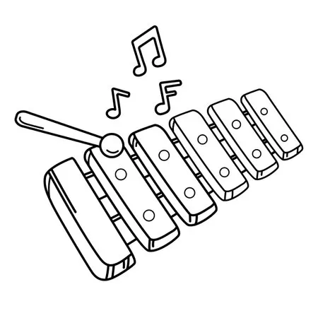 Instrumentos Musicales 95 páginas para colorear de árboles Instrumentos Musicales para colorear gratis 2