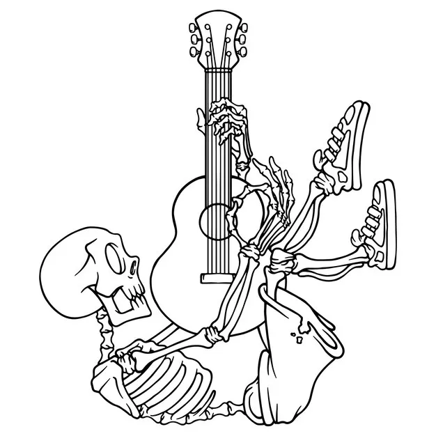 Instrumentos Musicales 216 Instrumentos Musicales para colorear dibujos para colorear 4