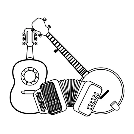 Instrumentos Musicales 73 páginas para colorear imprimibles Instrumentos Musicales para colorear para adultos