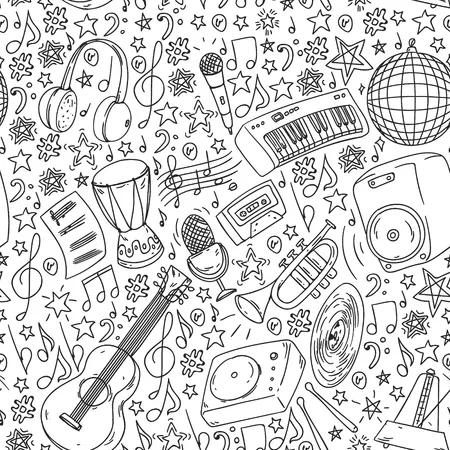 Instrumentos Musicales 71 Instrumentos Musicales para colorear páginas para colorear de adornos 2