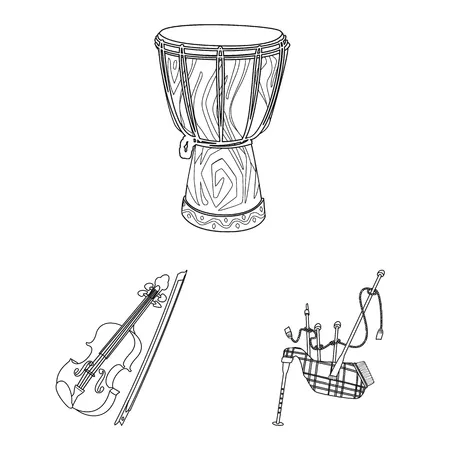 Instrumentos Musicales 70 Instrumentos Musicales para colorear adornos para colorear 1