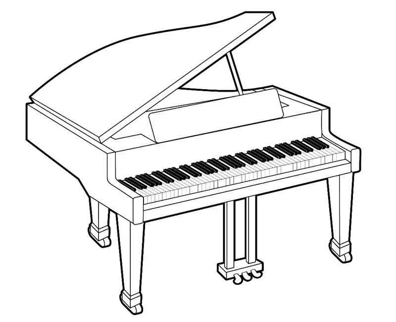 Instrumentos Musicales 53 páginas para colorear kawaii lindas Instrumentos Musicales para colorear 2