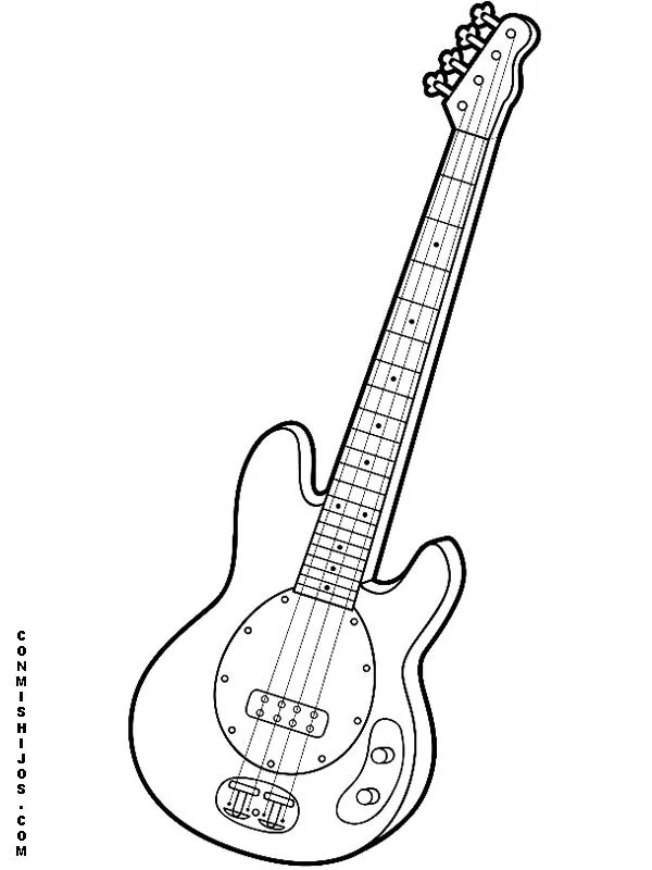 Instrumentos Musicales 52 Instrumentos Musicales para colorear páginas para colorear gratis 4