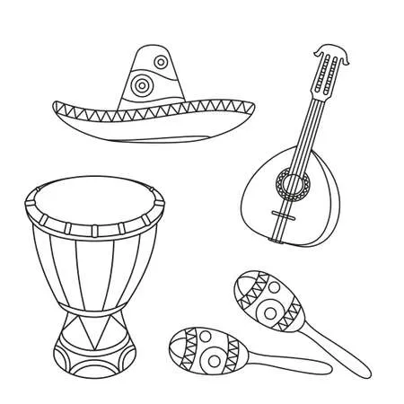 Instrumentos Musicales 39 Instrumentos Musicales para colorear páginas para colorear para adultos 1