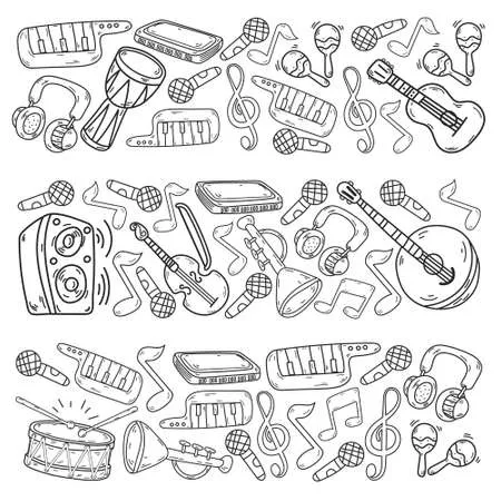 Instrumentos Musicales 34 Instrumentos Musicales para colorear páginas para colorear para adultos pdf