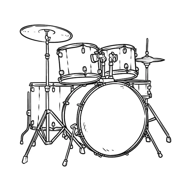 Instrumentos Musicales 210 páginas para colorear kawaii lindas Instrumentos Musicales para colorear 3