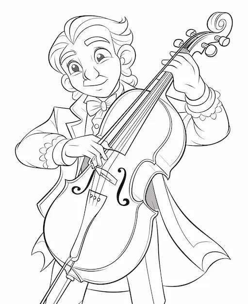 Instrumentos Musicales 205 Instrumentos Musicales para colorear páginas para colorear de adornos 5