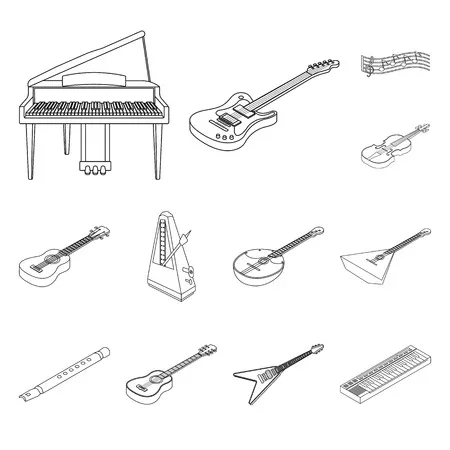 Instrumentos Musicales 197 páginas para colorear imprimibles Instrumentos Musicales para colorear 7
