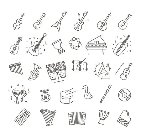 Instrumentos Musicales 193 páginas para colorear Instrumentos Musicales para colorear gratis