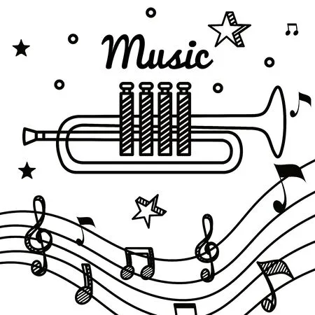 Instrumentos Musicales 191 páginas para colorear gratis Instrumentos Musicales para colorear para niños 4