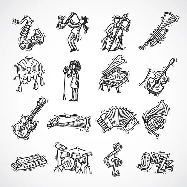 Instrumentos Musicales 187 páginas para colorear lindas y fáciles de Instrumentos Musicales para colorear 5