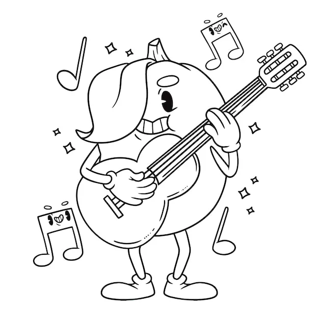 Instrumentos Musicales 180 Instrumentos Musicales para colorear adornos para colorear 3