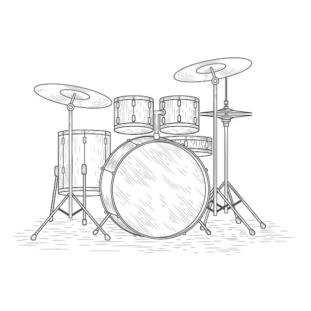 Instrumentos Musicales 177 páginas para colorear lindas y fáciles de Instrumentos Musicales para colorear 4