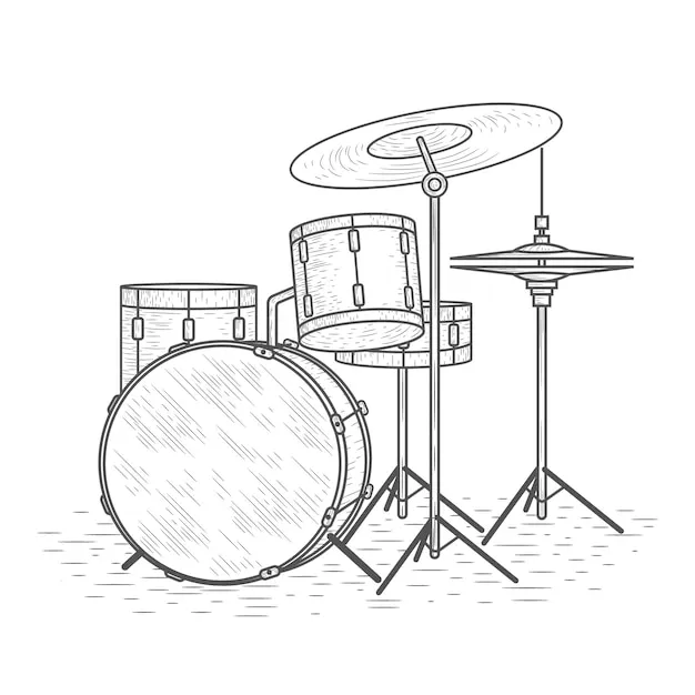 Instrumentos Musicales 176 páginas para colorear para adultos Instrumentos Musicales para colorear 4