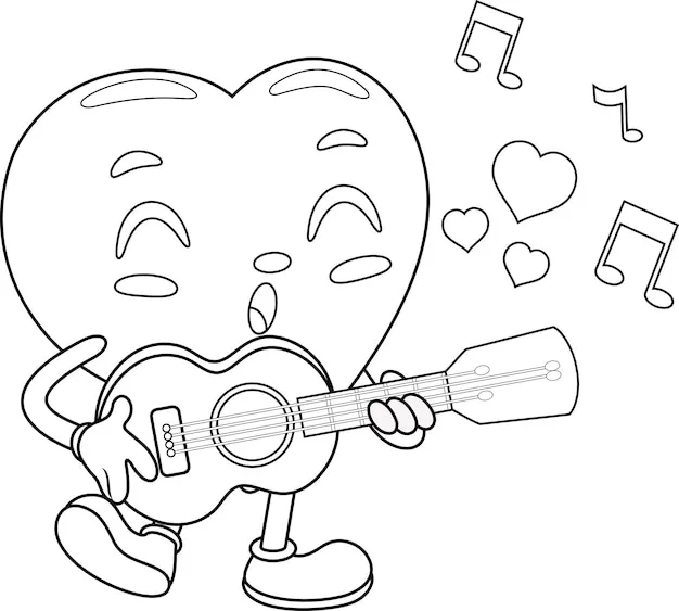 Instrumentos Musicales 170 páginas para colorear gratis Instrumentos Musicales para colorear 8