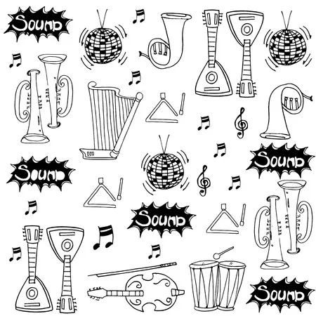 Instrumentos Musicales 163 Instrumentos Musicales para colorear páginas para colorear 3