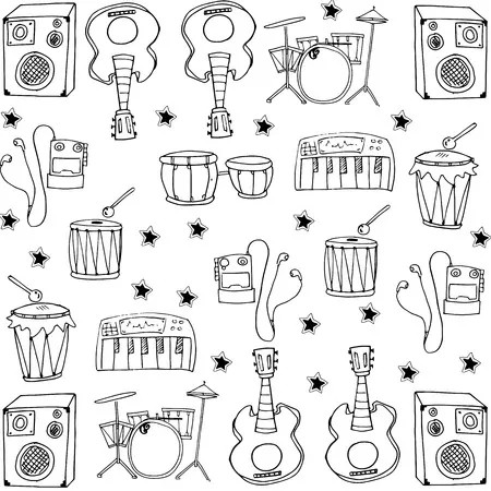 Instrumentos Musicales 160 páginas para colorear de árboles Instrumentos Musicales para colorear gratis 5