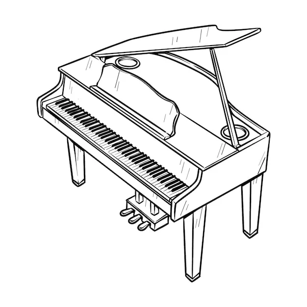 Instrumentos Musicales 223 Instrumentos Musicales para colorear páginas para colorear para adultos fáciles 1