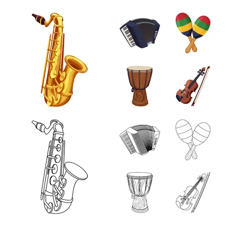 Instrumentos Musicales 229 para colorear Instrumentos Musicales para colorear 4
