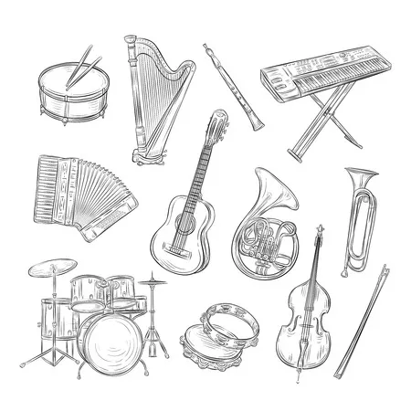 Instrumentos Musicales 146 páginas para colorear Instrumentos Musicales para colorear imprimibles gratis 4