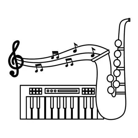 Instrumentos Musicales 144 Instrumentos Musicales para colorear páginas para colorear imprimibles 5