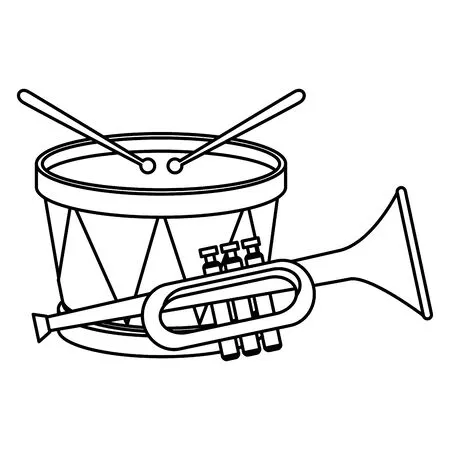 Instrumentos Musicales 142 Instrumentos Musicales para colorear páginas para colorear para adultos 8